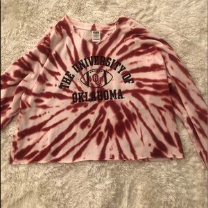 VS PINK OU cropped sweatshirt